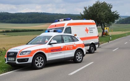 Motorrollerfahrerin gestürzt