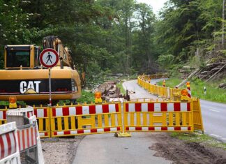 Umleitung an der B 294 zwischen Hausach und Wolfach